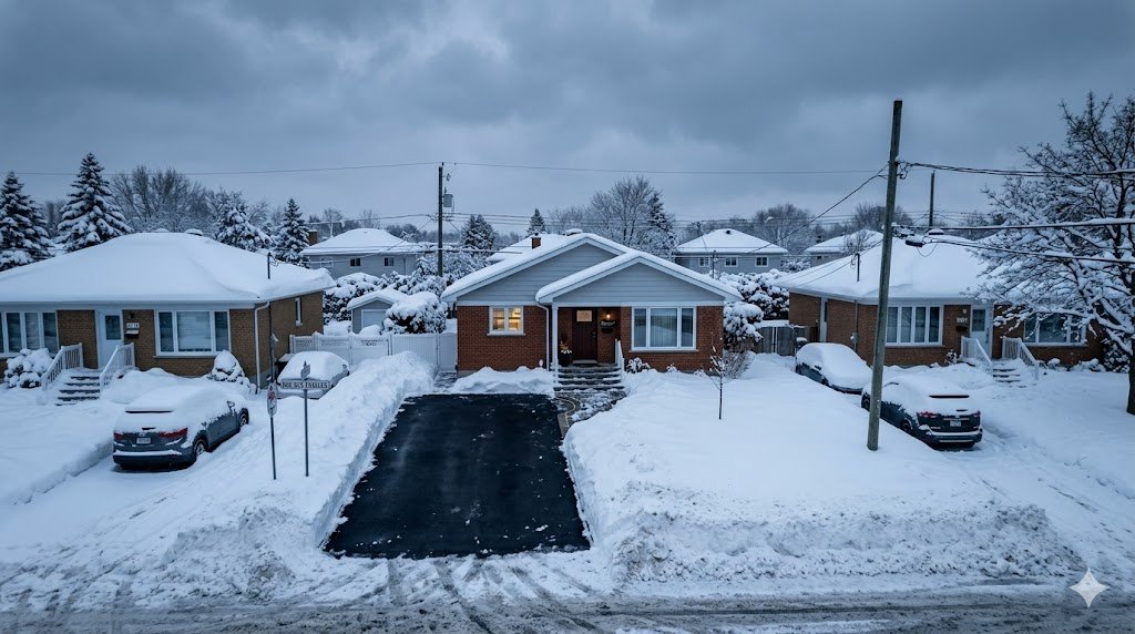 Vue aérienne d'un quartier de Laval Québec